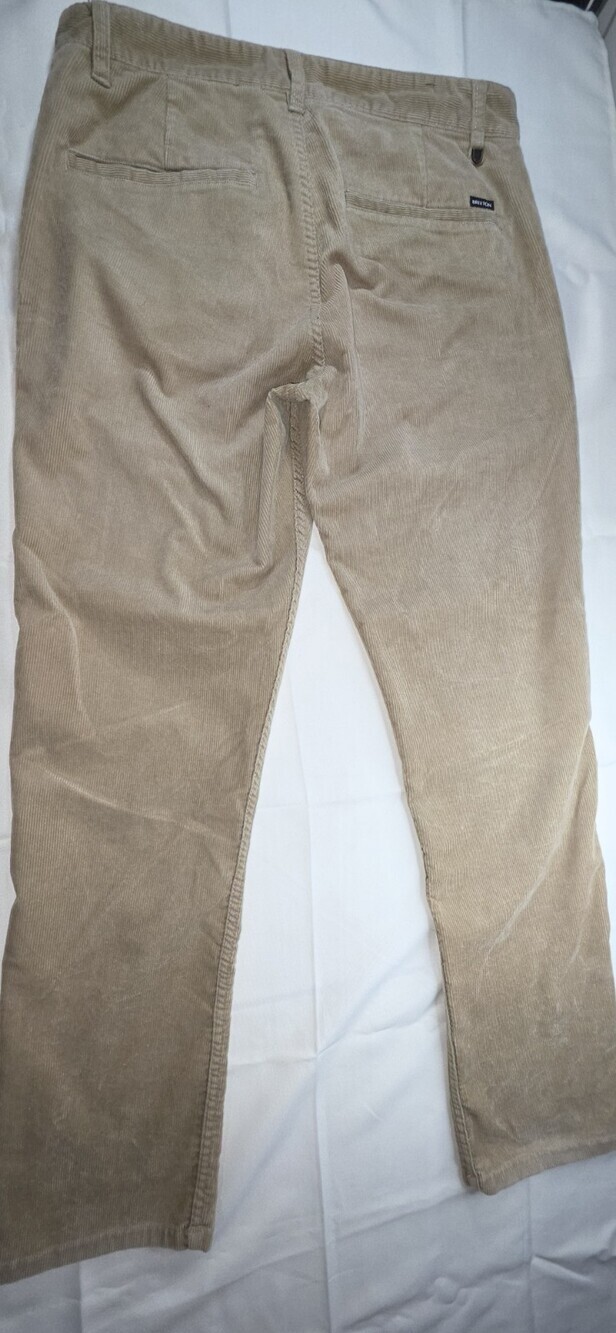 Brixton Corduroy Choice Regular Fit 30x32 Brown Men's Pants  SKU 199 - Picture 2 of 6
